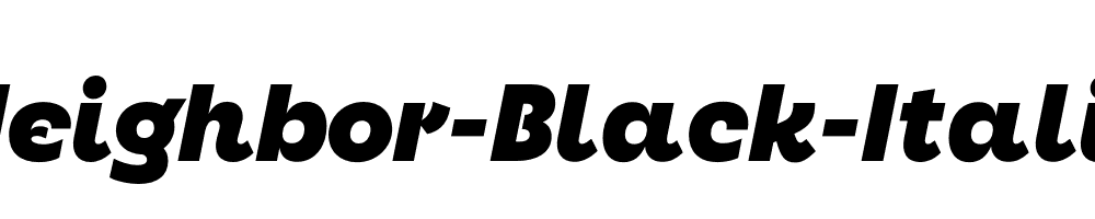 Neighbor-Black-Italic