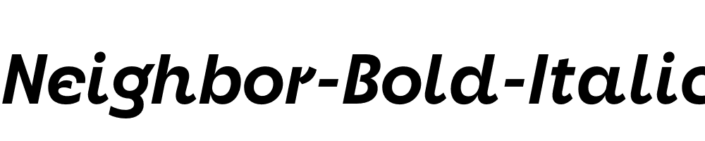 Neighbor-Bold-Italic