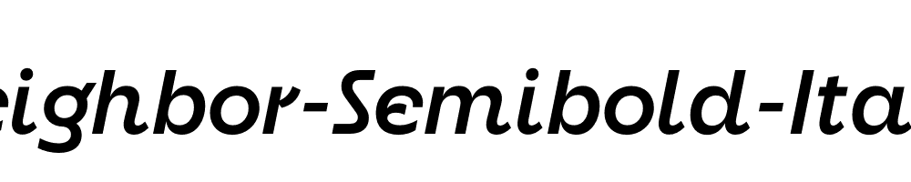 Neighbor-Semibold-Italic