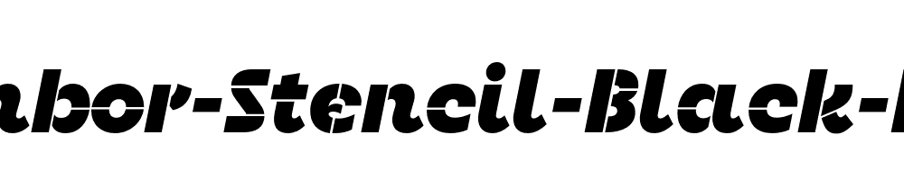 Neighbor-Stencil-Black-Italic