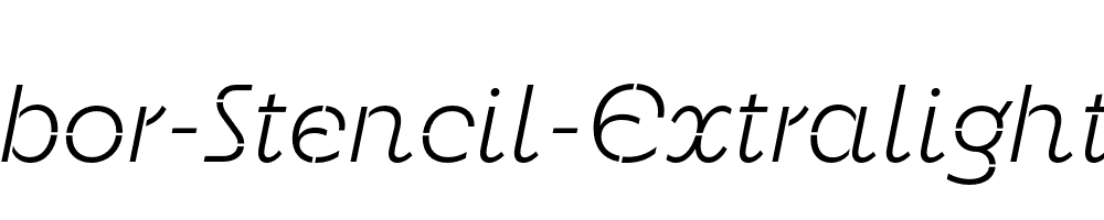 Neighbor-Stencil-Extralight-Italic