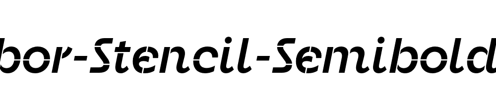 Neighbor-Stencil-Semibold-Italic