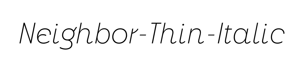 Neighbor-Thin-Italic