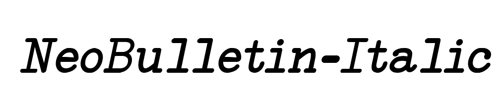 NeoBulletin-Italic