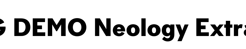  DEMO Neology Extra Bold Regular