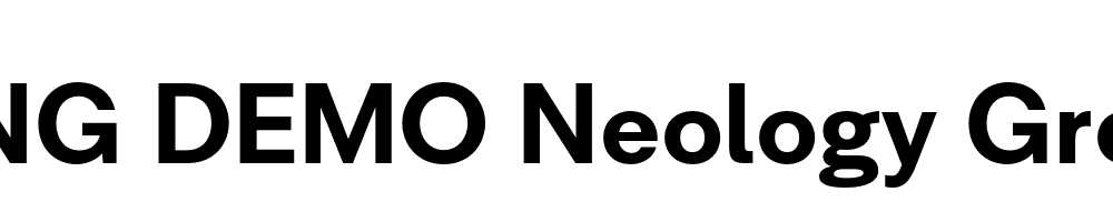  DEMO Neology Grotesque Bold