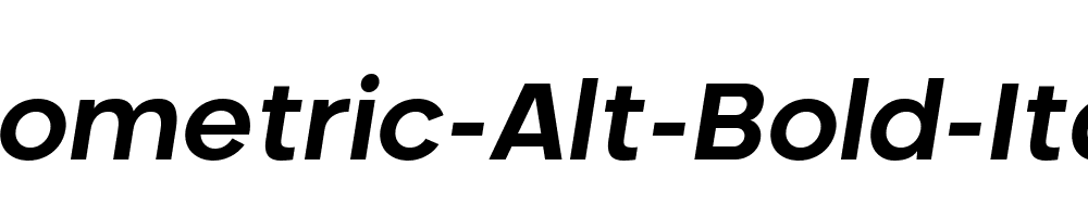 Neometric-Alt-Bold-Italic