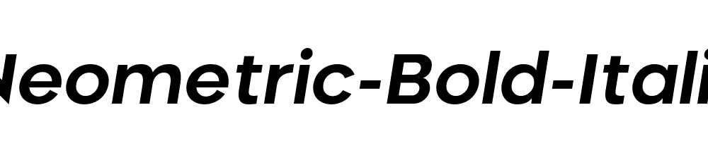 Neometric-Bold-Italic