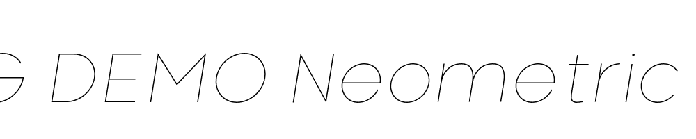  DEMO Neometric Hairline Italic