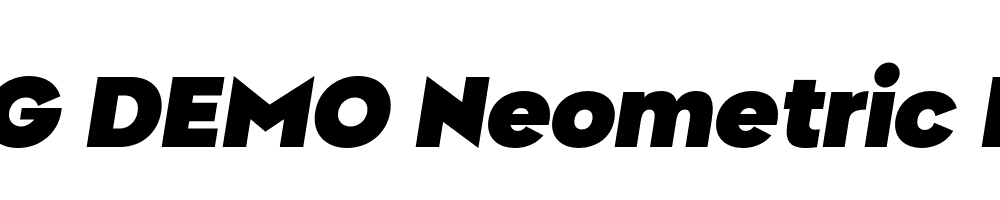  DEMO Neometric Heavy Italic