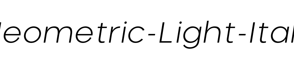 Neometric-Light-Italic