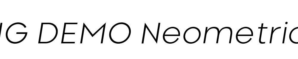  DEMO Neometric Light Italic