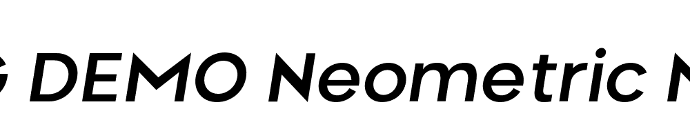  DEMO Neometric Medium Italic