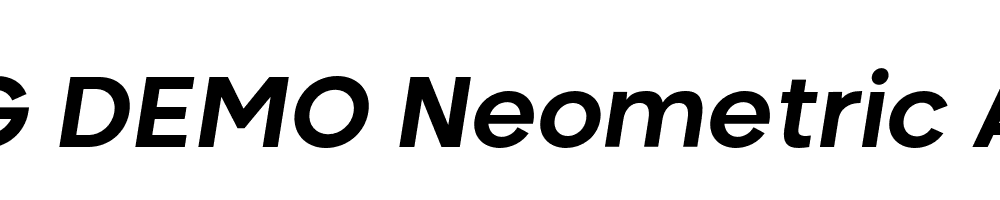  DEMO Neometric Alt Bold Italic