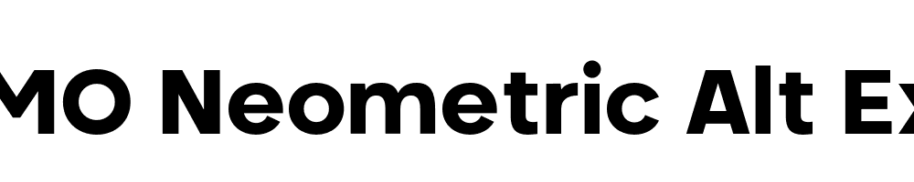  DEMO Neometric Alt Extra Bold Regular