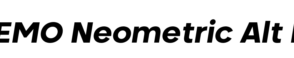  DEMO Neometric Alt Extra Bold Italic