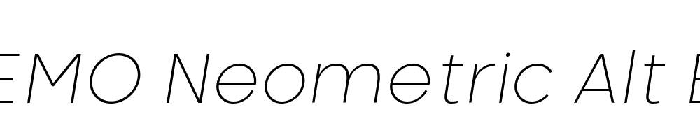  DEMO Neometric Alt Extra Light Italic