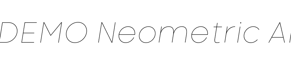  DEMO Neometric Alt Hairline Italic