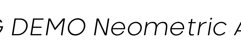  DEMO Neometric Alt Light Italic