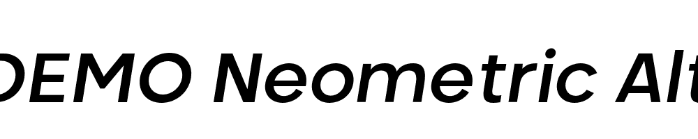  DEMO Neometric Alt Medium Italic