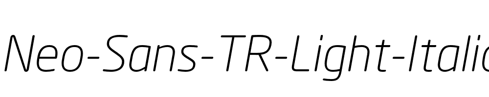 Neo-Sans-TR-Light-Italic