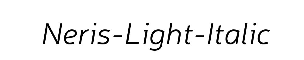 Neris-Light-Italic