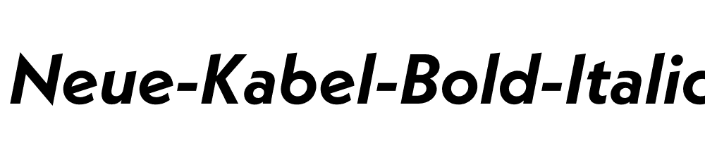 Neue-Kabel-Bold-Italic