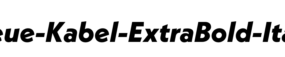 Neue-Kabel-ExtraBold-Italic