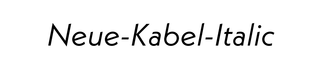 Neue-Kabel-Italic