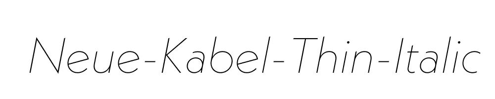 Neue-Kabel-Thin-Italic