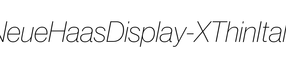 NeueHaasDisplay-XThinItalic