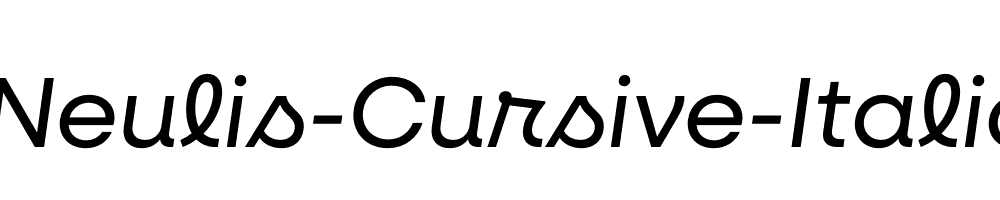 Neulis-Cursive-Italic