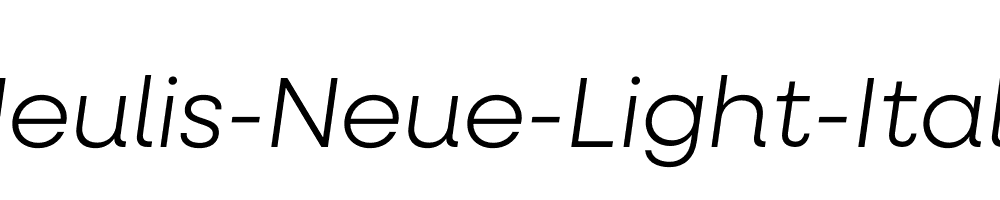 Neulis-Neue-Light-Italic