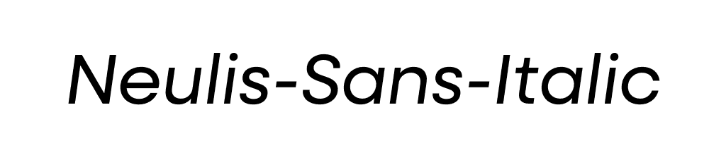 Neulis-Sans-Italic