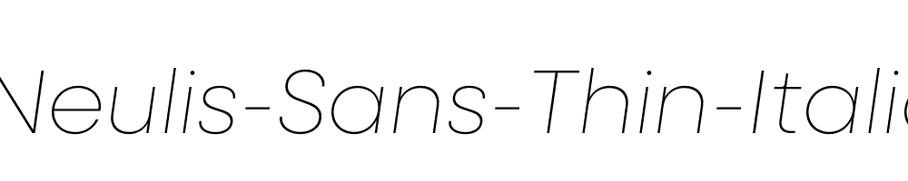 Neulis-Sans-Thin-Italic