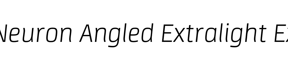  DEMO Neuron Angled Extralight Extralight Italic