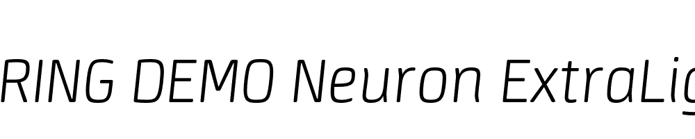  DEMO Neuron ExtraLight Italic