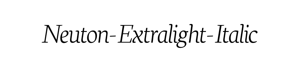 Neuton-Extralight-Italic