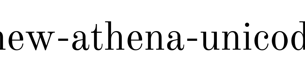 New Athena Unicode