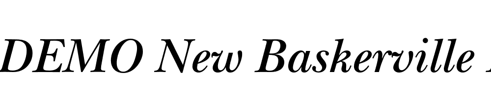  DEMO New Baskerville FS SemiBd Italic