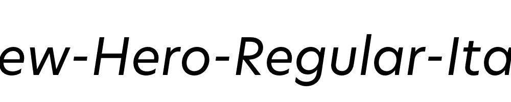 New-Hero-Regular-Italic