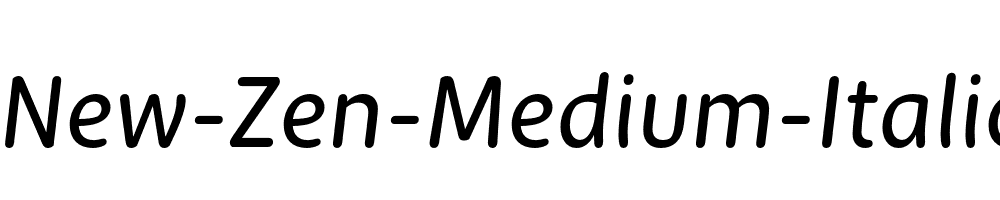 New-Zen-Medium-Italic