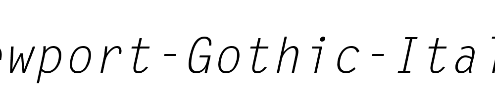 Newport-Gothic-Italic