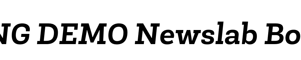  DEMO Newslab Bold Bold Italic