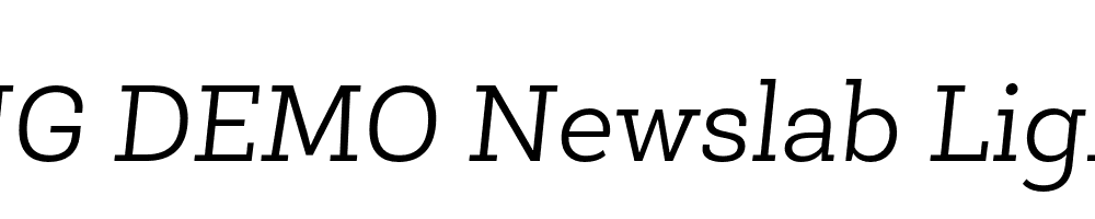  DEMO Newslab Light Light Italic