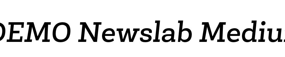  DEMO Newslab Medium Medium Italic