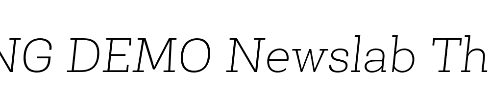  DEMO Newslab Thin Thin Italic