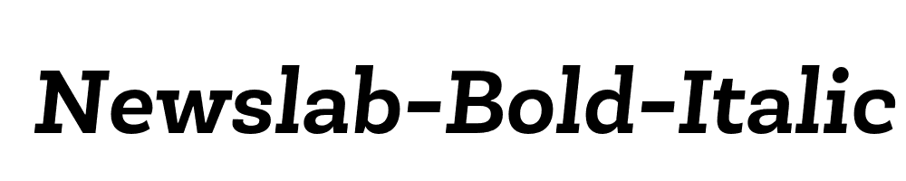 Newslab-Bold-Italic