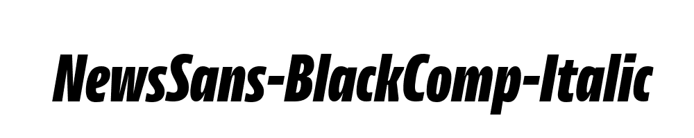 NewsSans-BlackComp-Italic