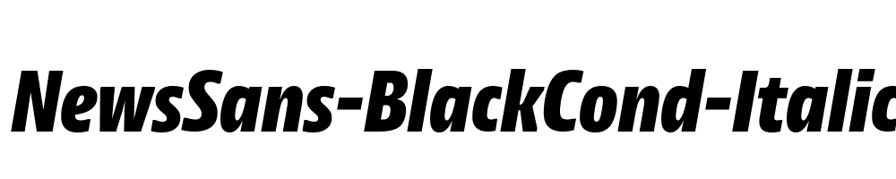 NewsSans-BlackCond-Italic